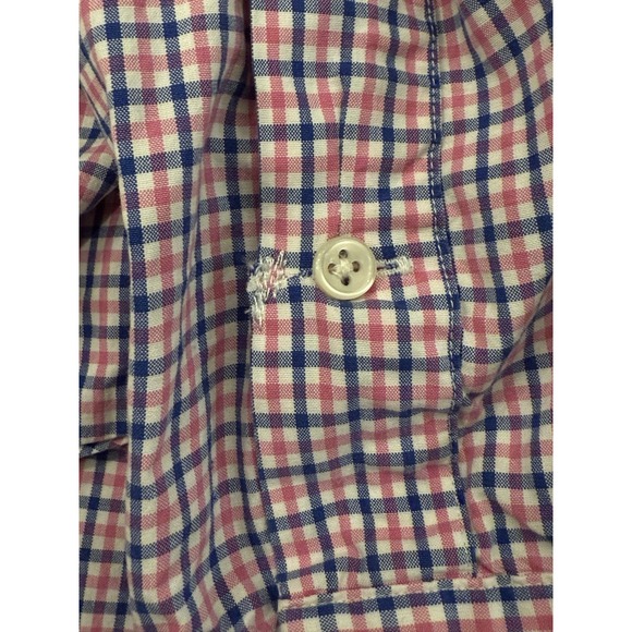 Ralph Lauren Shirt Mens Size‎ M Pink Check Button Up Pony Navy Pony Classic Fit - Picture 7 of 8